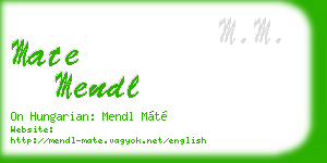 mate mendl business card