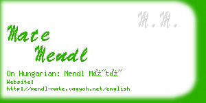 mate mendl business card